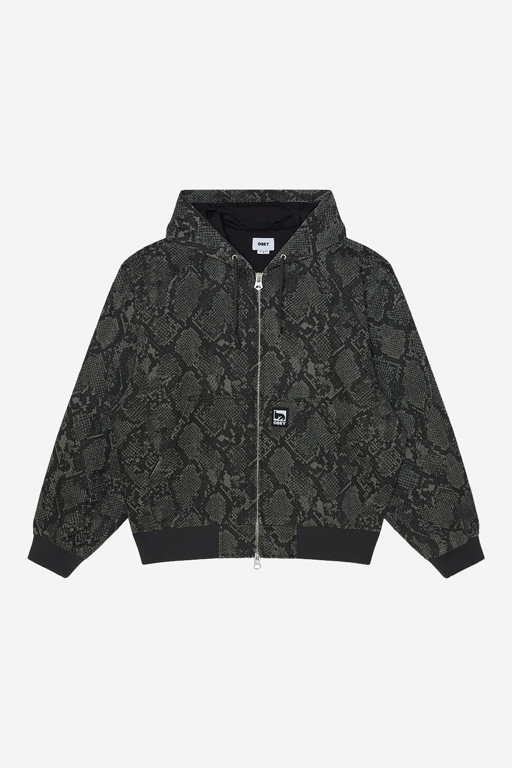 Glen Zip Up Jacket - Grey Snake