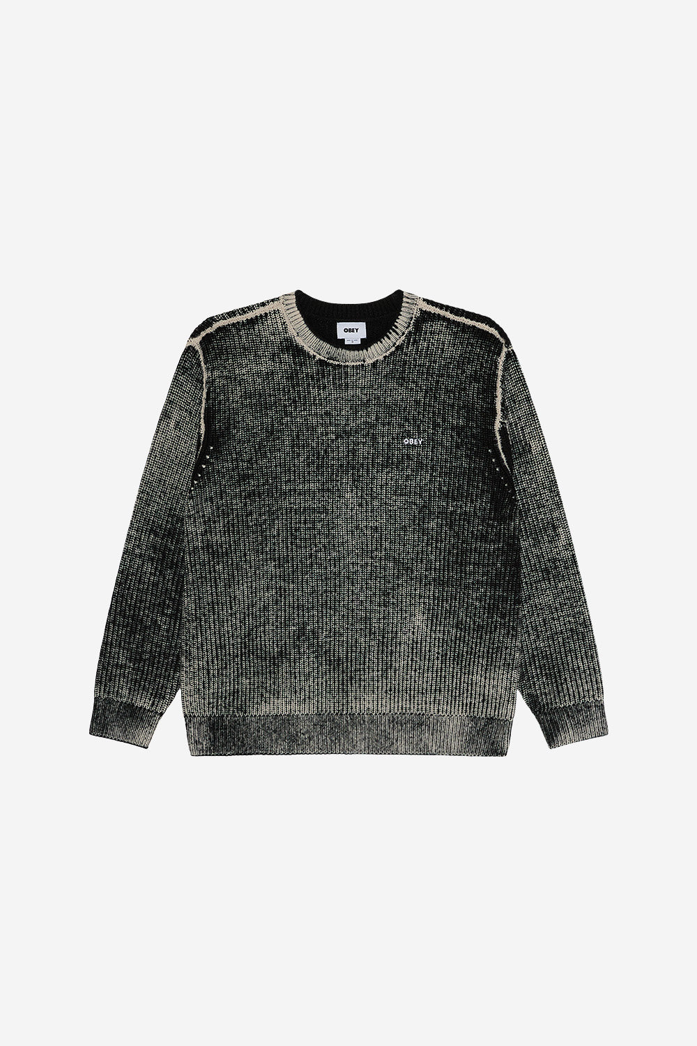 Spray Effect Sweater - Dark Black Multi