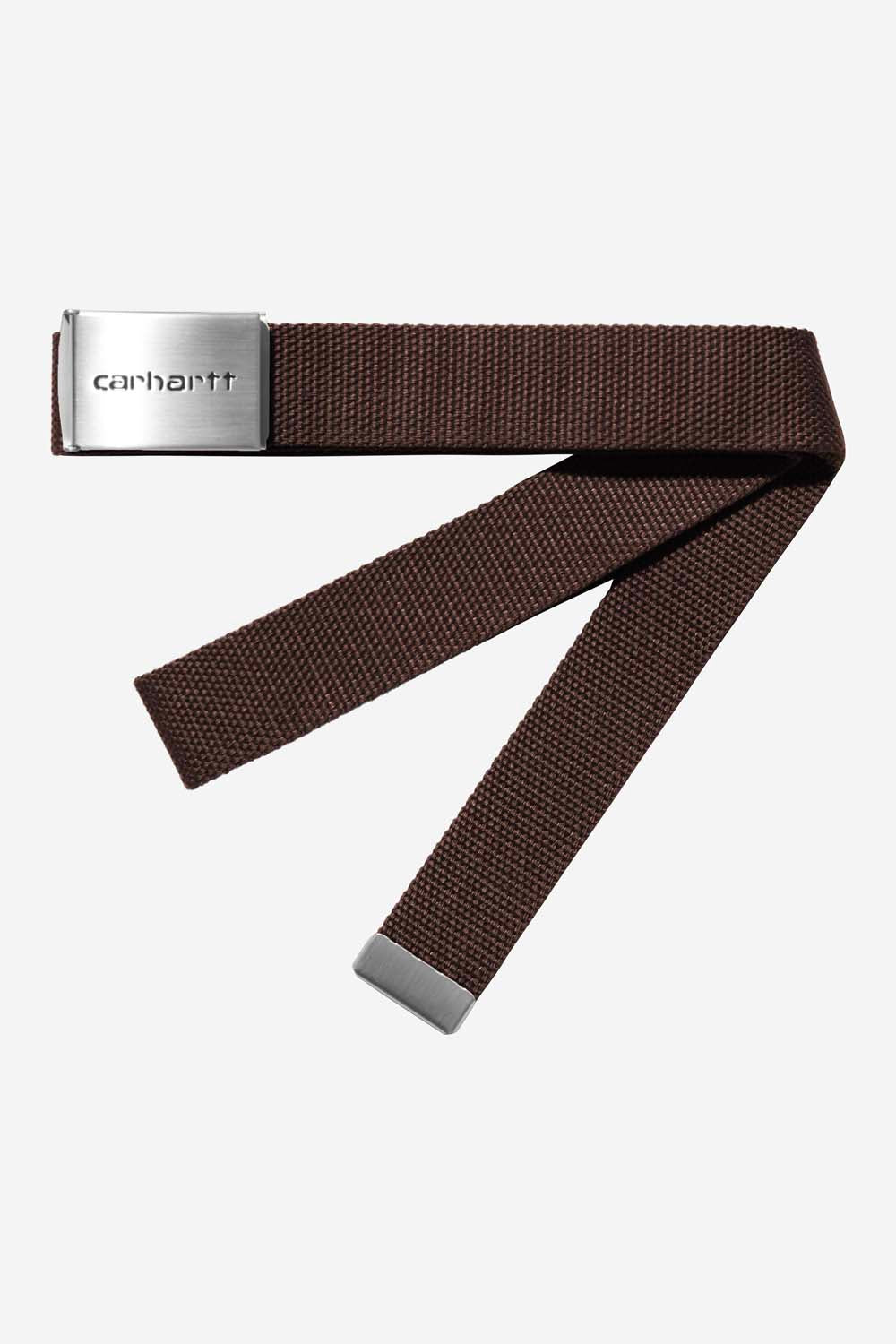 Clip Belt Chrome - Tobacco