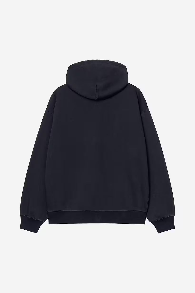 Hooded WIP Sweat Jacket - Dark Navy Stone Washed