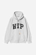 Hooded WIP Sweat Jacket - Ash Heather Stone Washed
