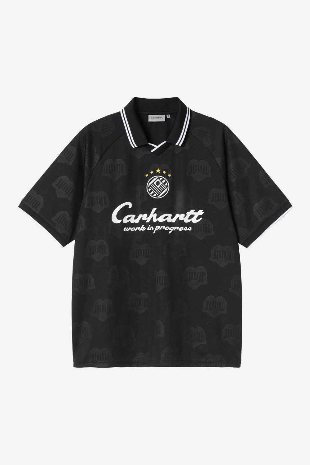 S/S Terrace Football T-Shirt - Heart Train Jacquard, Black