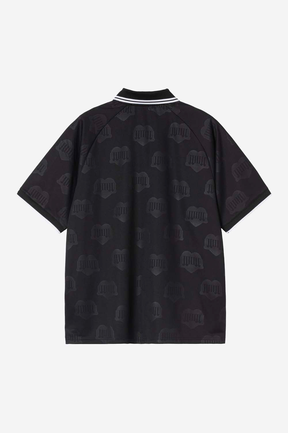 S/S Terrace Football T-Shirt - Heart Train Jacquard, Black
