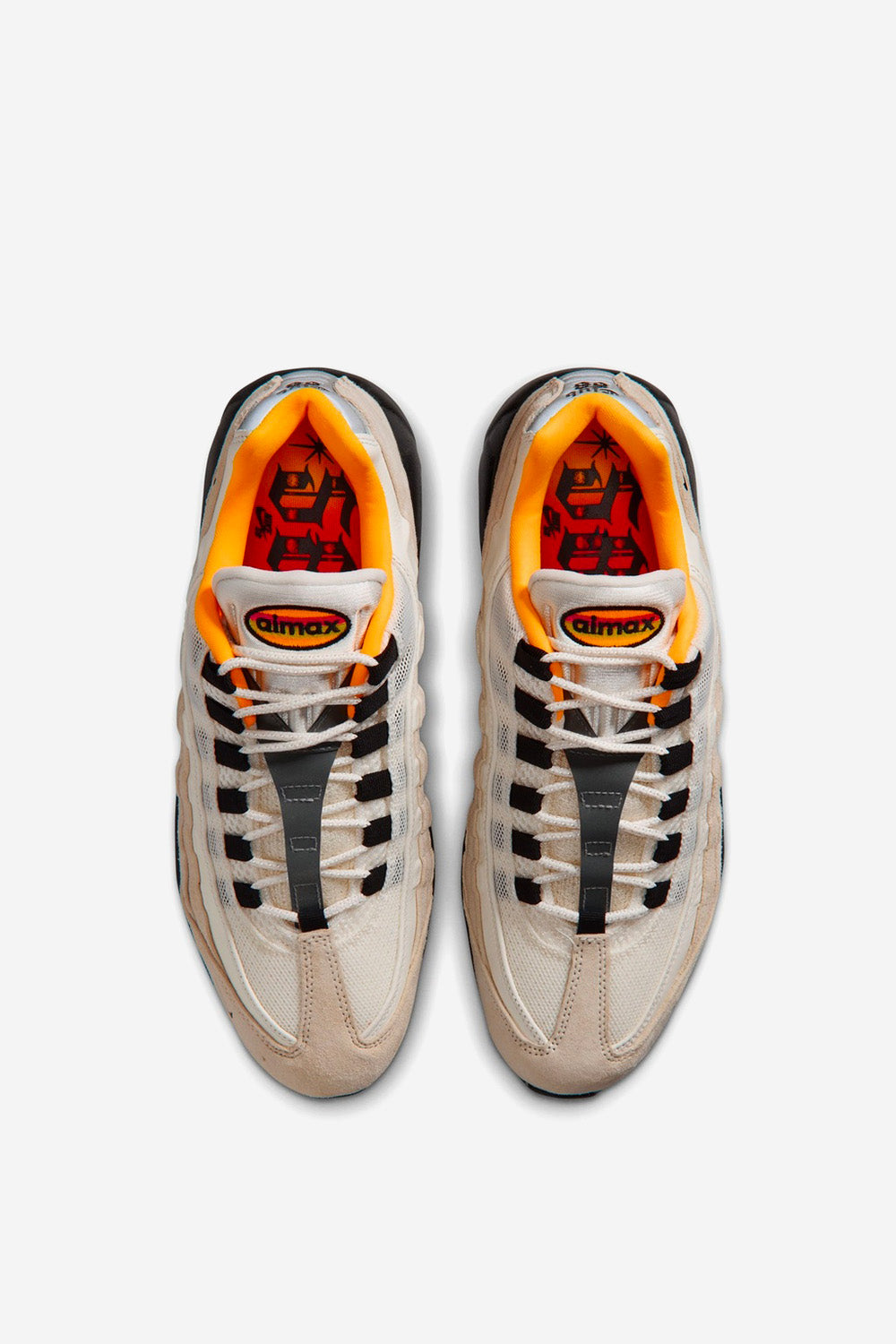 Air Max 95 Men's Shoes - Sail Black Lazer Orange